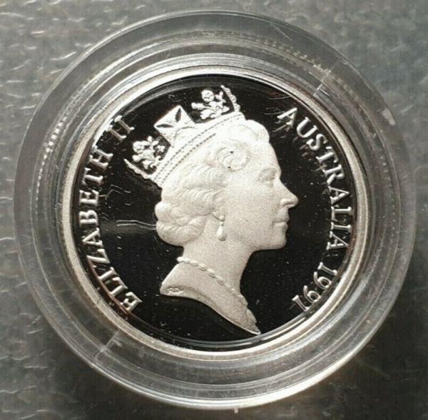 AUSTRALIA 5 CENTS 1991 P-80a SILVER PROOF - Imagen 2