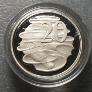 AUSTRALIA 20 CENTS 1991 P-82a SILVER PROOF