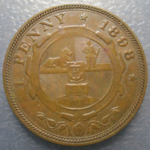 SUDAFRICA SOUTH AFRICA ZUID AFRIKAANSCHE REPUBLIC PAUL KRUGER 1 PENNY 1898 MBC+