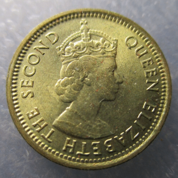 CHINA - HONG KONG ELIZABETH II 5 CENTS 1963 NICKEL-BRASS SC - Imagen 2