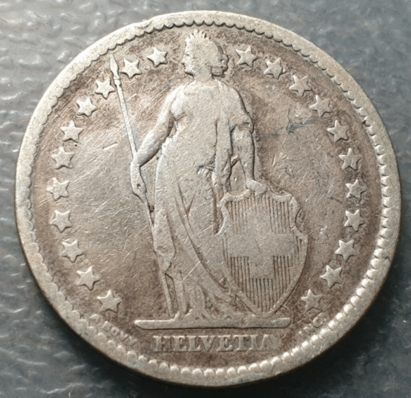 SUIZA SWITZERLAND 2 FRANCOS 2 FRANCS 1878 B BC/BC+ - Imagen 2