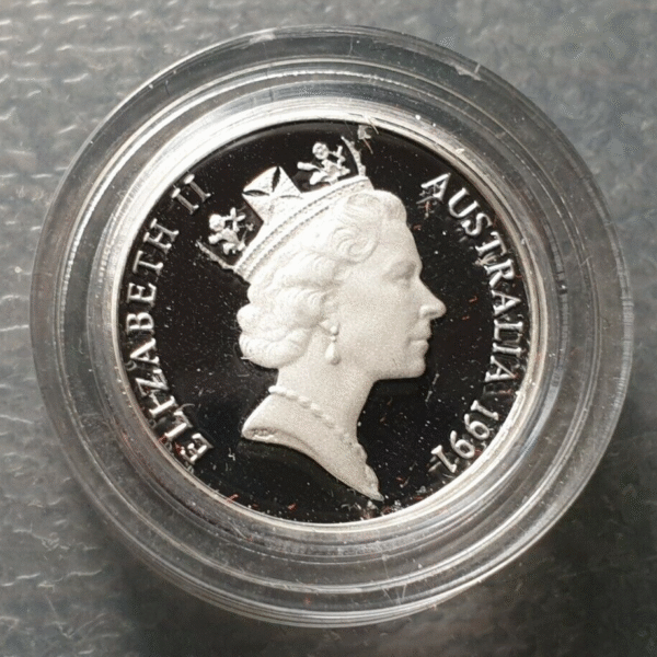 AUSTRALIA 2 DOLLARS 2 DOLARES 1991 P-101a SILVER PROOF - Imagen 2
