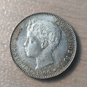 ESPAÑA SPAIN ALFONSO XIII 1 PESETA 1900 SMV (1900)