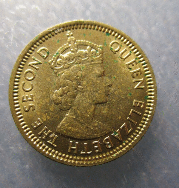 CHINA - HONG KONG ELIZABETH II 5 CENT 1967 NICKEL-BRASS SC - Imagen 2