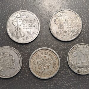 FRANCIA FRANCE LOTE 5 MONEDAS LOCALES DISTINTAS NICE GEX TOULOUSE HERAULT