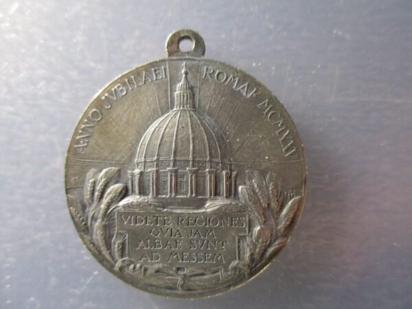 MEDALLA RELIGIOSA PAPA PIO XI / CUPULA DE SAN PEDRO - JUBILEO 1925 - Imagen 2