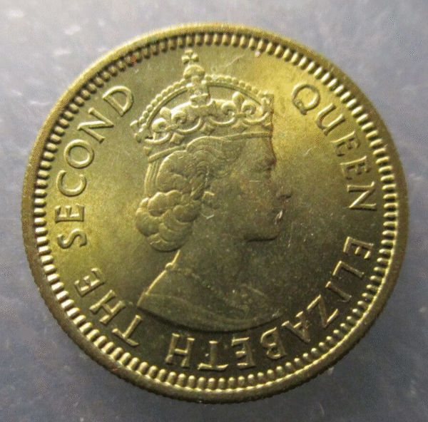 CHINA - HONG KONG ELIZABETH II 5 CENTS 1972 NICKEL-BRASS SC - Imagen 2
