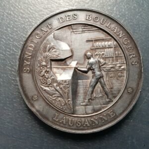 SWITZERLAND LAUSANNE SYNDICAT DE BOULANGERS - SINDICATE OF BAKERS SILVER MEDAL