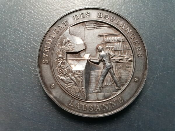 SWITZERLAND LAUSANNE SYNDICAT DE BOULANGERS - SINDICATE OF BAKERS SILVER MEDAL