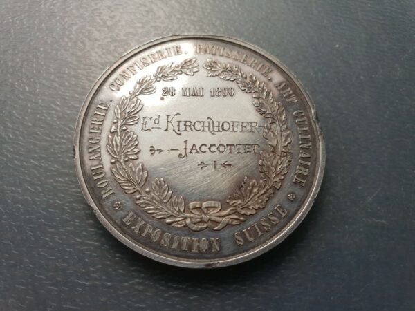 SWITZERLAND LAUSANNE SYNDICAT DE BOULANGERS - SINDICATE OF BAKERS SILVER MEDAL - Imagen 2