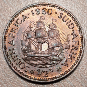 SUDAFRICA SOUTH AFRICA 1/2 PENNY 1960 SC UNC