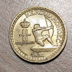 MONACO 50 CENTS 1924 EBC/EBC+