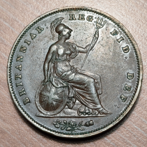 GREAT BRITAIN GRAN BRETAÑA VICTORIA 1 PENNY 1855 MBC