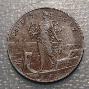 ITALIA REINO VITTORIO EMANUELE III 2 CENTESIMI 1912 MBC+/EBC-