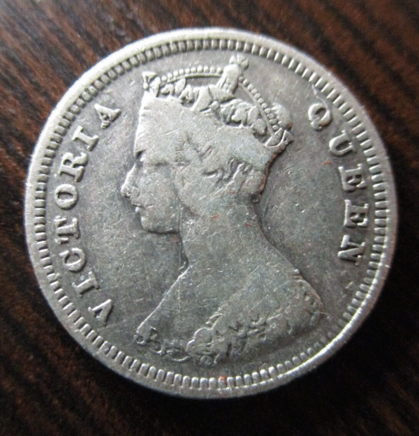 CHINA HONG KONG VICTORIA 10 CENTS 1892 PLATA BC+/MBC- - Imagen 2