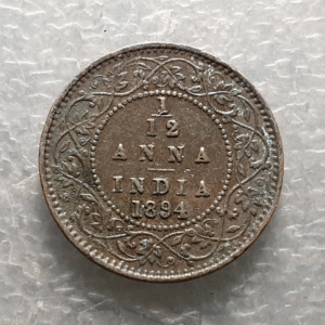 INDIA BRITANICA BRITISH INDIA VICTORIA 1/12 ANNA 1894 BC+