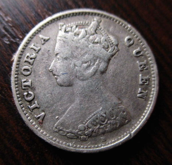 CHINA HONG KONG VICTORIA 10 CENTS 1897 H PLATA MBC+