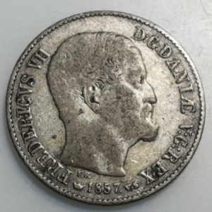 DINAMARCA DENMARK FREDERICK VII 16 SKILLING 1857 BC/BC+