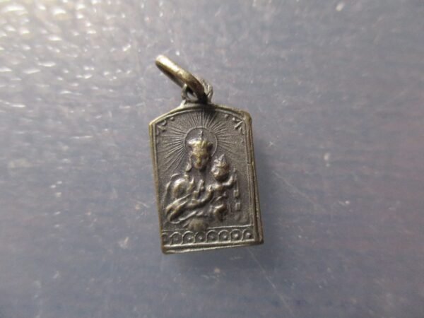 MEDALLA RELIGIOSA CORAZON DE JESUS / VIRGEN CON NIÑO - Imagen 2
