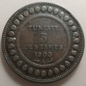 TUNEZ TUNISIA 5 CENTIMES 1903 A AH 1321 MBC