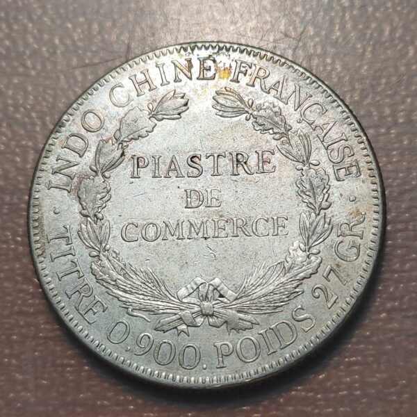 INDOCHINA FRANCESA FRENCH INDOCHINA INDOCHINE 1 PIASTA 1 PIASTRE 1921 MBC- - Imagen 2