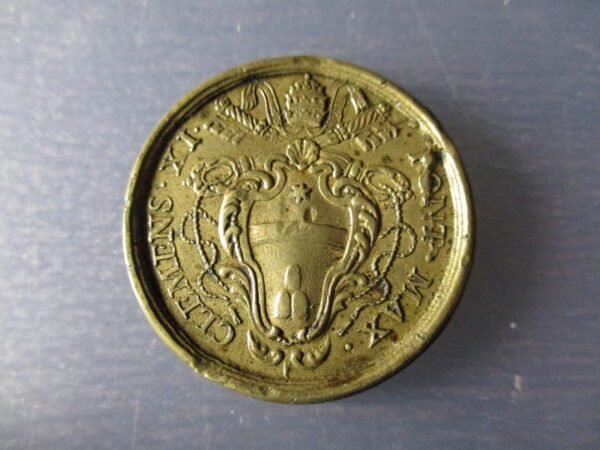 PAPAL PONTIFICIO VATICANO CLEMENTE XI PONDERAL COIN WEIGHT DOBLON ITALIA - RARO