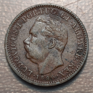 INDIA PORTUGUESA PORTUGUESE INDIA CUARTO DE TANGA 1/4 TANGA 1886 MBC