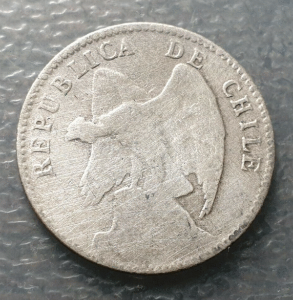 CHILE SANTIAGO 20 CENTAVOS 1908 BC