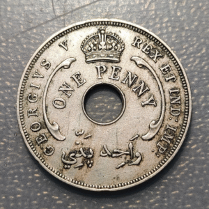 BRITISH WEST AFRICA GEORGE VI 1 PENNY 1935 KM 9 MBC