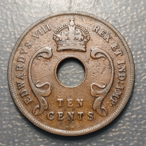 EAST AFRICA EDWARD VIII 10 CENTS 1936 KN
