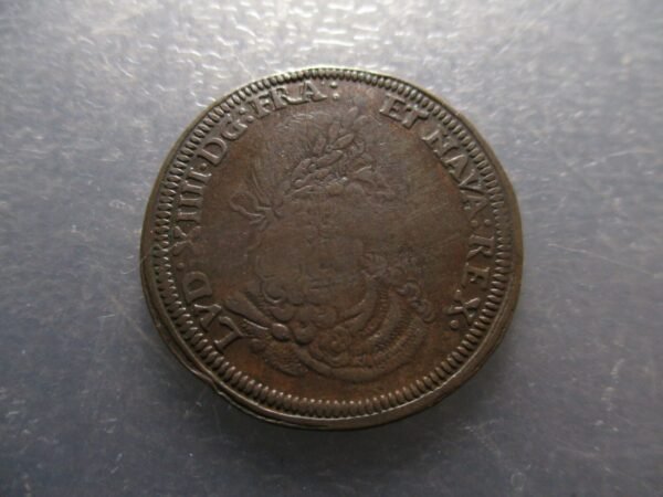 ALEMANIA FRANCIA NUREMBERG JETON RECHENPFENNIG LOUIS XIV C. LAUFFER 1658-1711