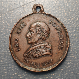 MEDALLA RELIGIOSA ITALIA ROMA VATICANO 1878 LEON XIII INMACULADA CONCEPCION