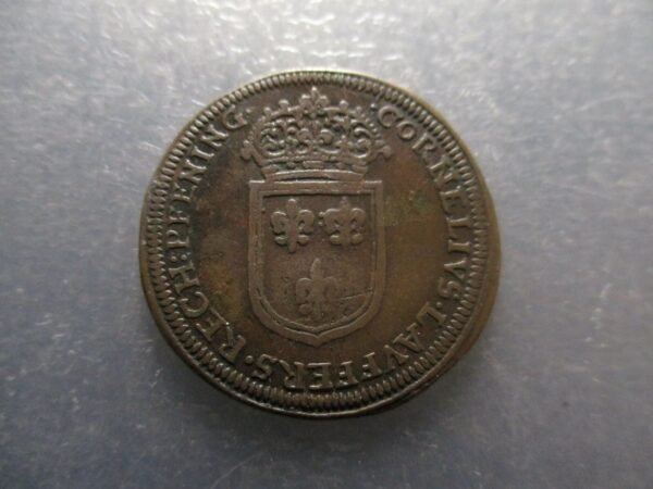 ALEMANIA FRANCIA NUREMBERG JETON RECHENPFENNIG LOUIS XIV C. LAUFFER 1658-1711 - Imagen 2