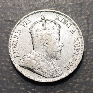 CHINA HONG KONG EDWARD VII 10 CENTS 1904 PLATA MBC+