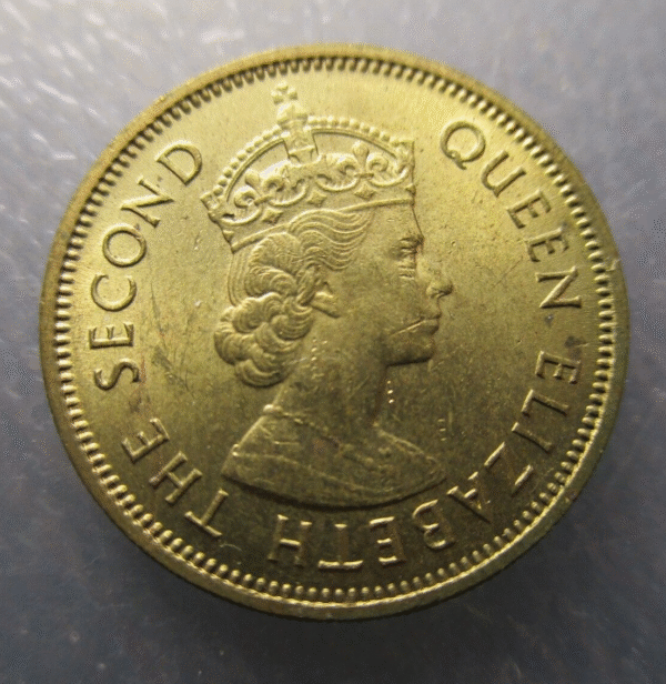 CHINA HONG KONG ELIZABETH II 10 CENTS 1961 NICKEL-BRASS SC - Imagen 2