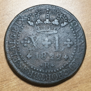 BRASIL PORTUGAL JOAO VI LX REIS 40 REIS 1822 R MBC-