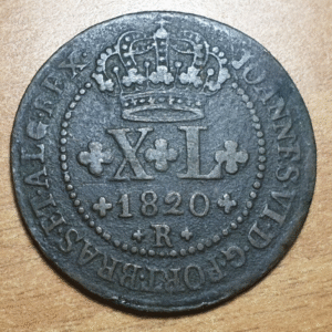 BRASIL PORTUGAL JOAO VI LX REIS 40 REIS 1820 R MBC