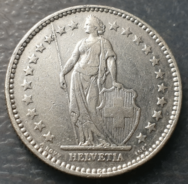SUIZA SWITZERLAND 2 FRANCOS 2 FRANCS 1912 B MBC - Imagen 2