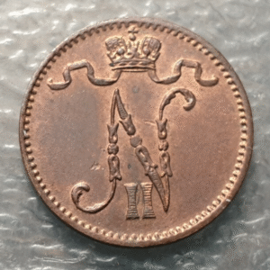 FINLANDIA FINLAND RUSIA RUSSIA NICOLAS NICHOLAS NIKOLAI II 1 PENNI 1911 SC UNC