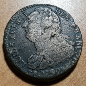 FRANCIA FRANCE LUIS XVI LOUIS XVI 2 SOLS 1792 AA METZ L´ AN 4 MBC-/MBC