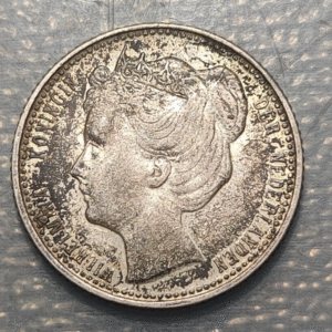NETHERLANDS PAISES BAJOS WILHELMINA 25 CENTS 1902 EBC