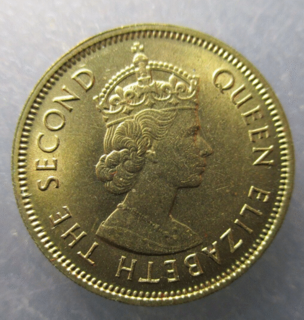 CHINA HONG KONG ELIZABETH II 10 CENTS 1963 NICKEL-BRASS SC - Imagen 2