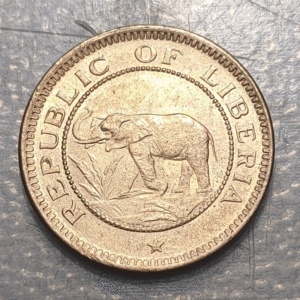 LIBERIA 1/2 CENT 1937 KM 10 SC UNC