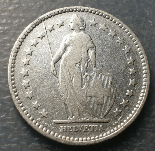 SUIZA SWITZERLAND 2 FRANCOS 2 FRANCS 1913 B MBC - Imagen 2