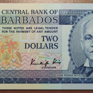 BARBADOS 2 DOLLARS 1986 P 36 SC UNC
