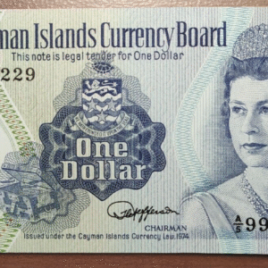 CAYMAN ISLANDS ISLAS CAIMAN ELIZABETH II 1 DOLLAR 1974 (1985) P 5b