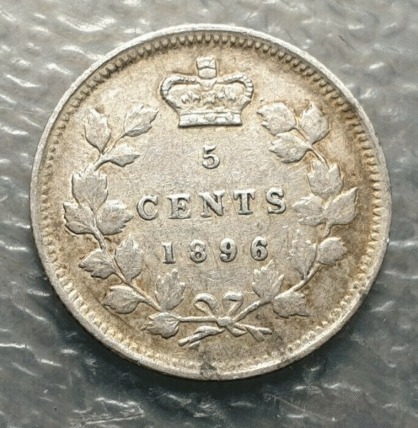CANADA VICTORIA 5 CENTS 1896 - Imagen 2