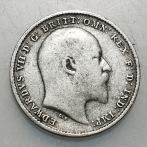 GRAN BRETAÑA GREAT BRITAIN INGLATERRA EDWARD VII EDUARDO VII 3 PENCE 1907 MBC