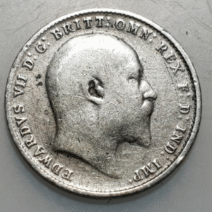 GRAN BRETAÑA GREAT BRITAIN INGLATERRA EDWARD VII EDUARDO VII 3 PENCE 1908 MBC