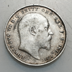 GRAN BRETAÑA GREAT BRITAIN INGLATERRA EDWARD VII EDUARDO VII 3 PENCE 1908 MBC